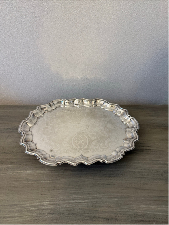 W. & S. Blackinton Other - Vtg W. & S. Blackinton Silverplated Footed Serving Tray Ornate Engraved 14.5x11